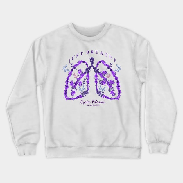 Cystic Fibrosis Awareness Crewneck Sweatshirt by Happimola